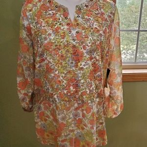 NWT Multiples top. Sheer. Small